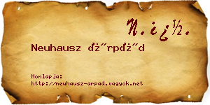 Neuhausz Árpád névjegykártya