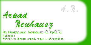 arpad neuhausz business card